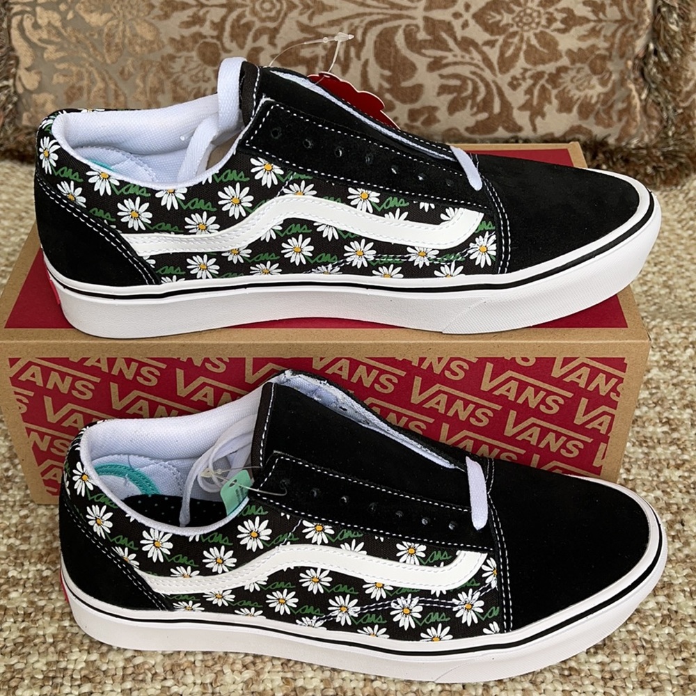 Vans Comfycush Old Skool Scribble Flower DaisyBlkM - Picture 3 of 16